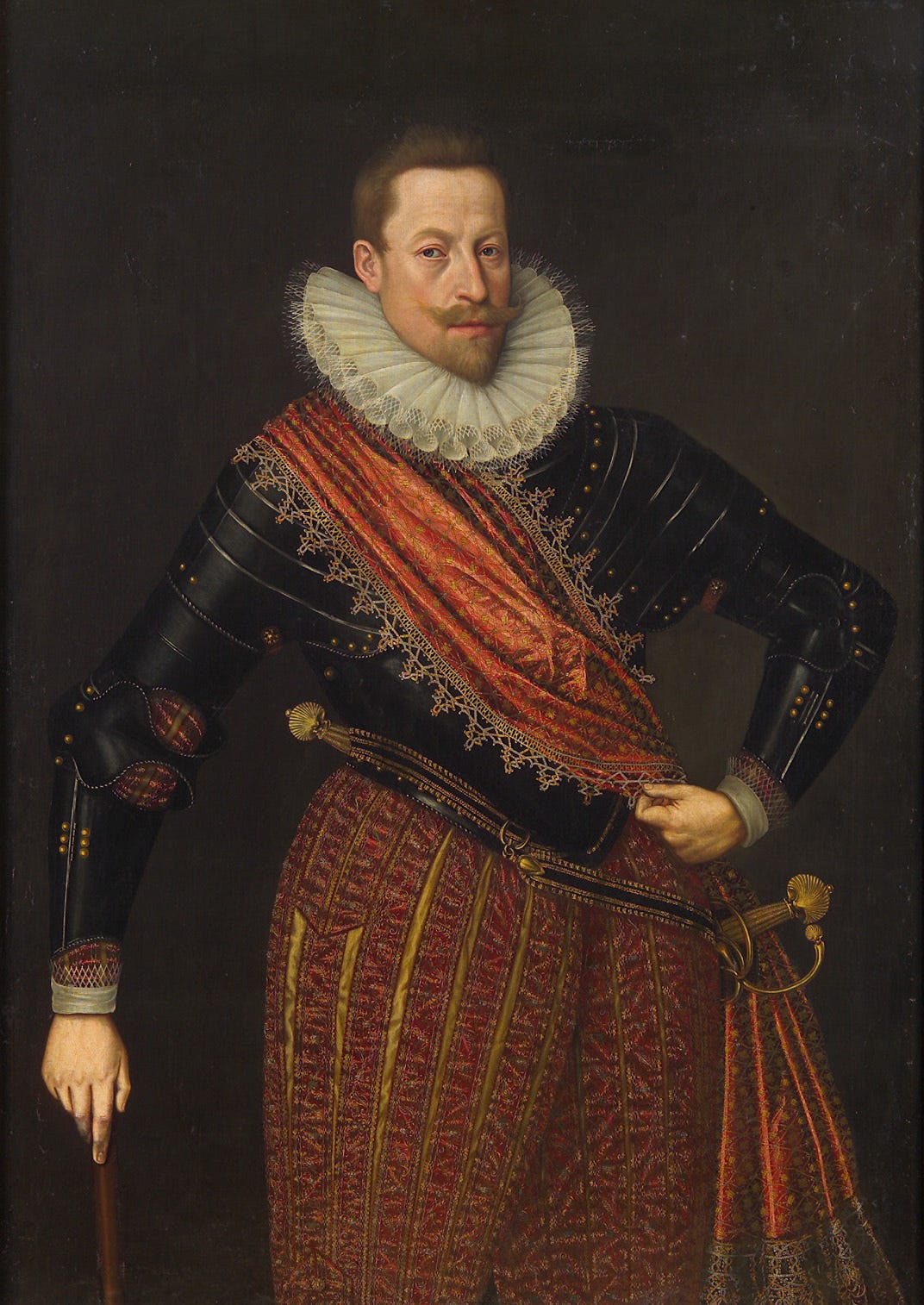 Emperor Matthias, taken from https://en.wikipedia.org/wiki/Matthias,_Holy_Roman_Emperor#/media/File:Lucas_van_Valckenborch_-_Emperor_Matthias_as_Archduke,_with_baton.jpg