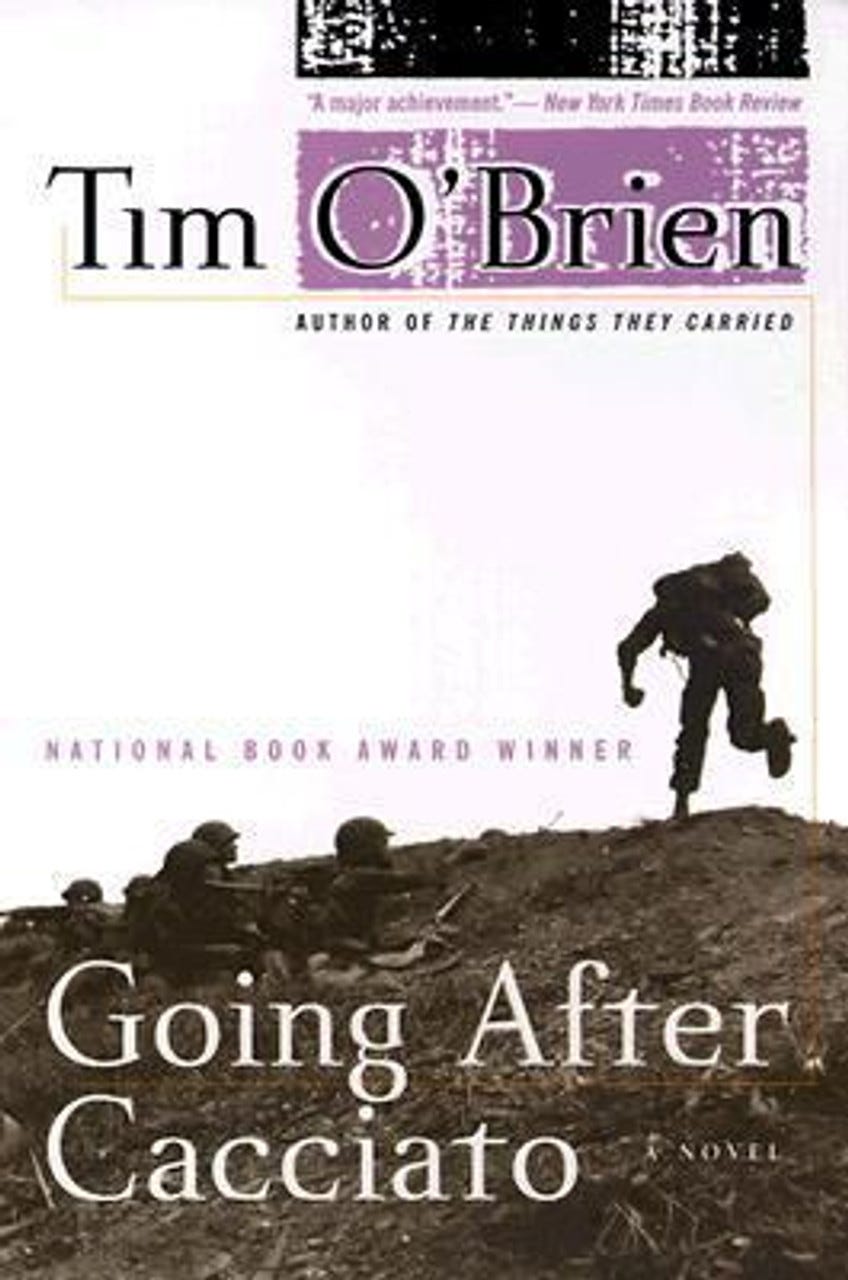 The cover to Time O'Brien's Going After Cacciato