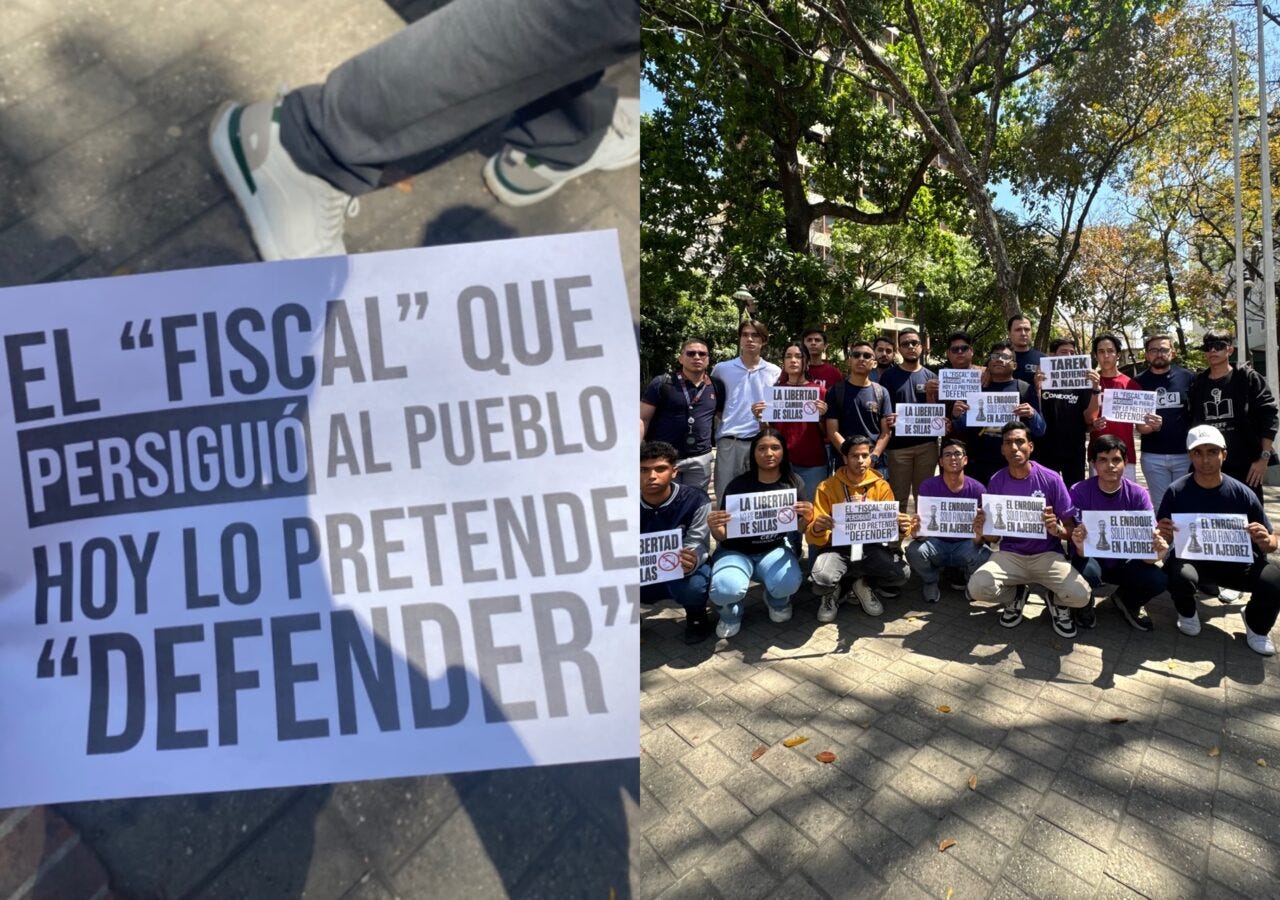 Estudiantes de la UCV exigen renuncia de Tarek William Saab frente a la Defensoría del Pueblo