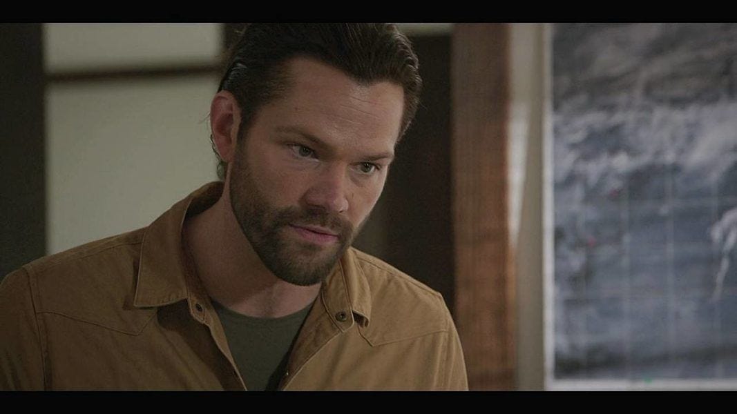 Walker Jared Padalecki talking to Cody Bell James on set. Walker Jared Padalecki talking to Cody Bell James on set.