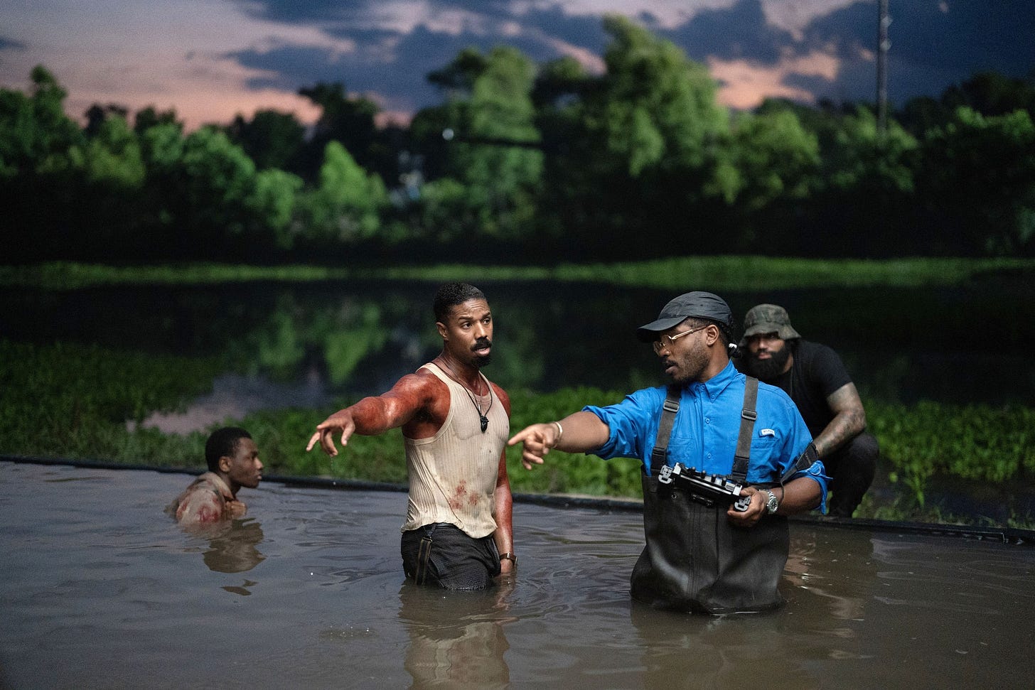‘Sinners director Ryan Coogler  on set with Michael B. Jordan