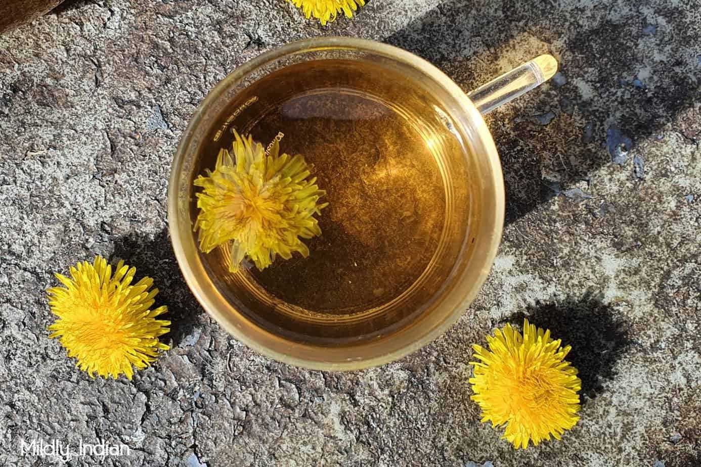 Dandelion flower tea