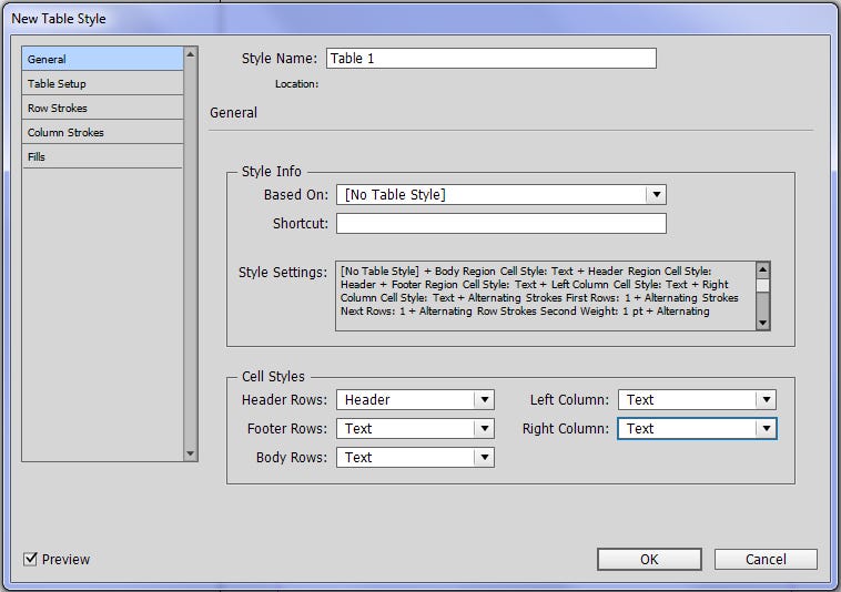 Make a table look good in InDesign
