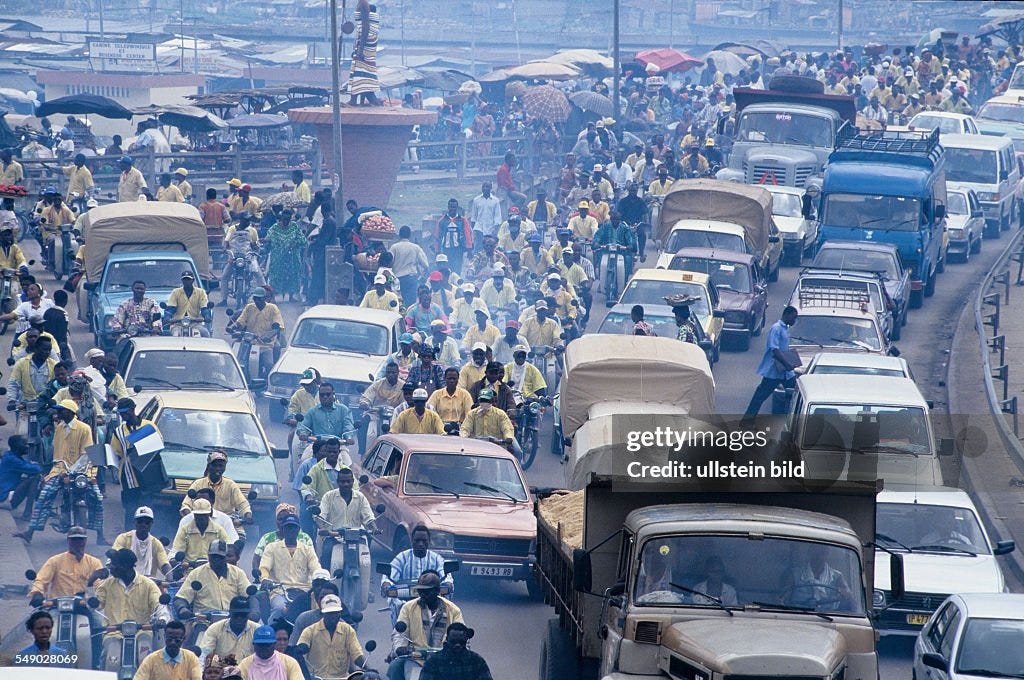 Cotonou, Benin: Heavy traffic