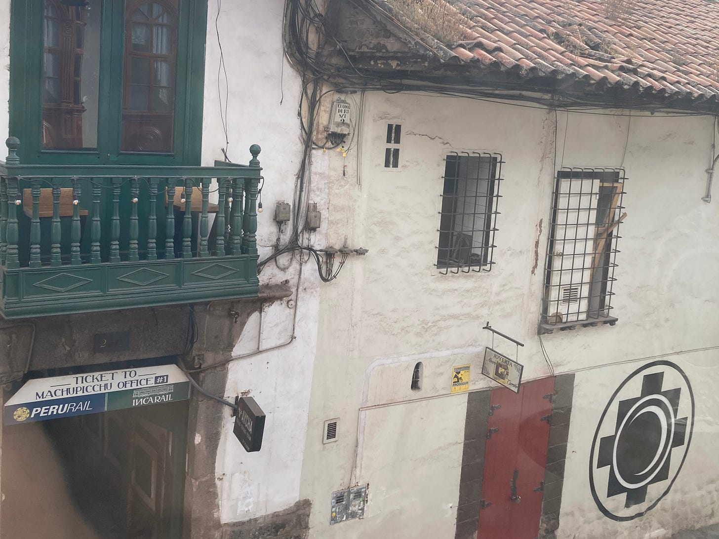 The Chakana on the wall across from our hotel