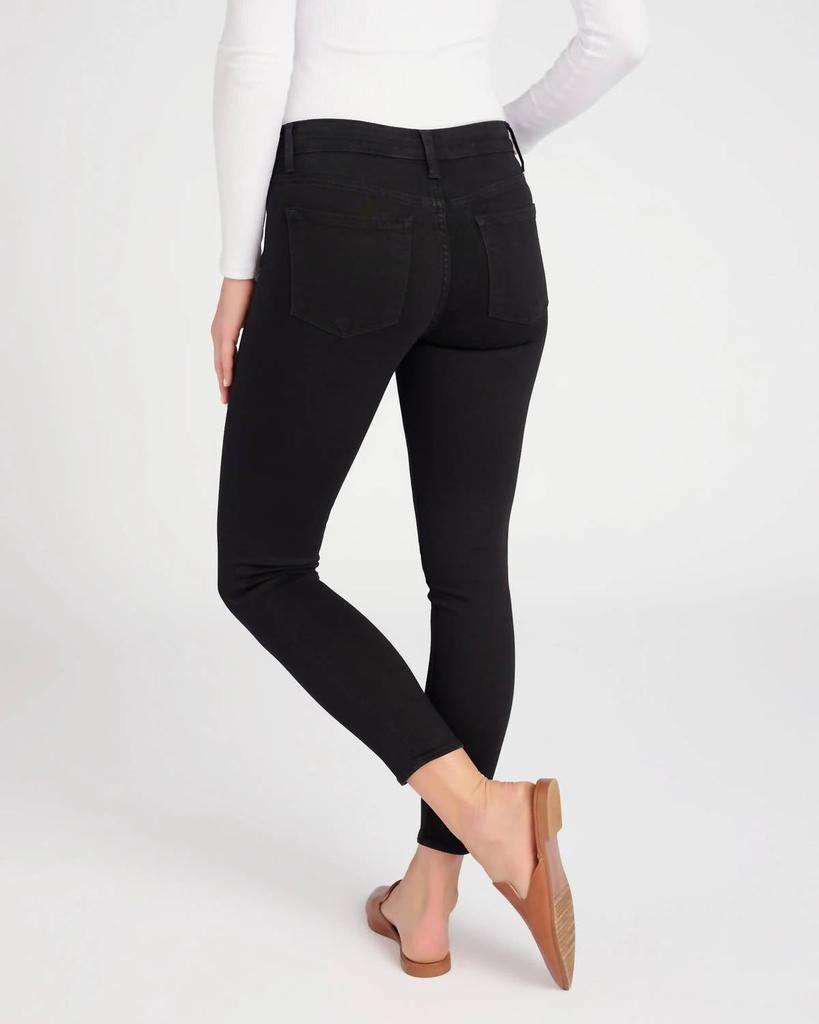 3x1 Mid Rise Skinny Crop Jeans In Black Tear
