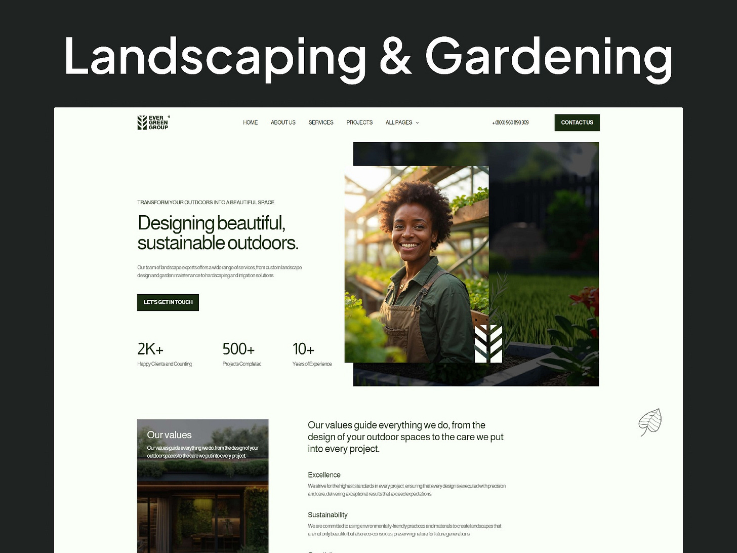 Evergreen — Landscaping & Gardening Template
