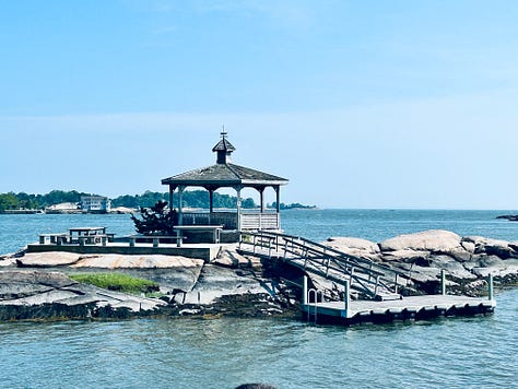 islands, houses, port, water, sky