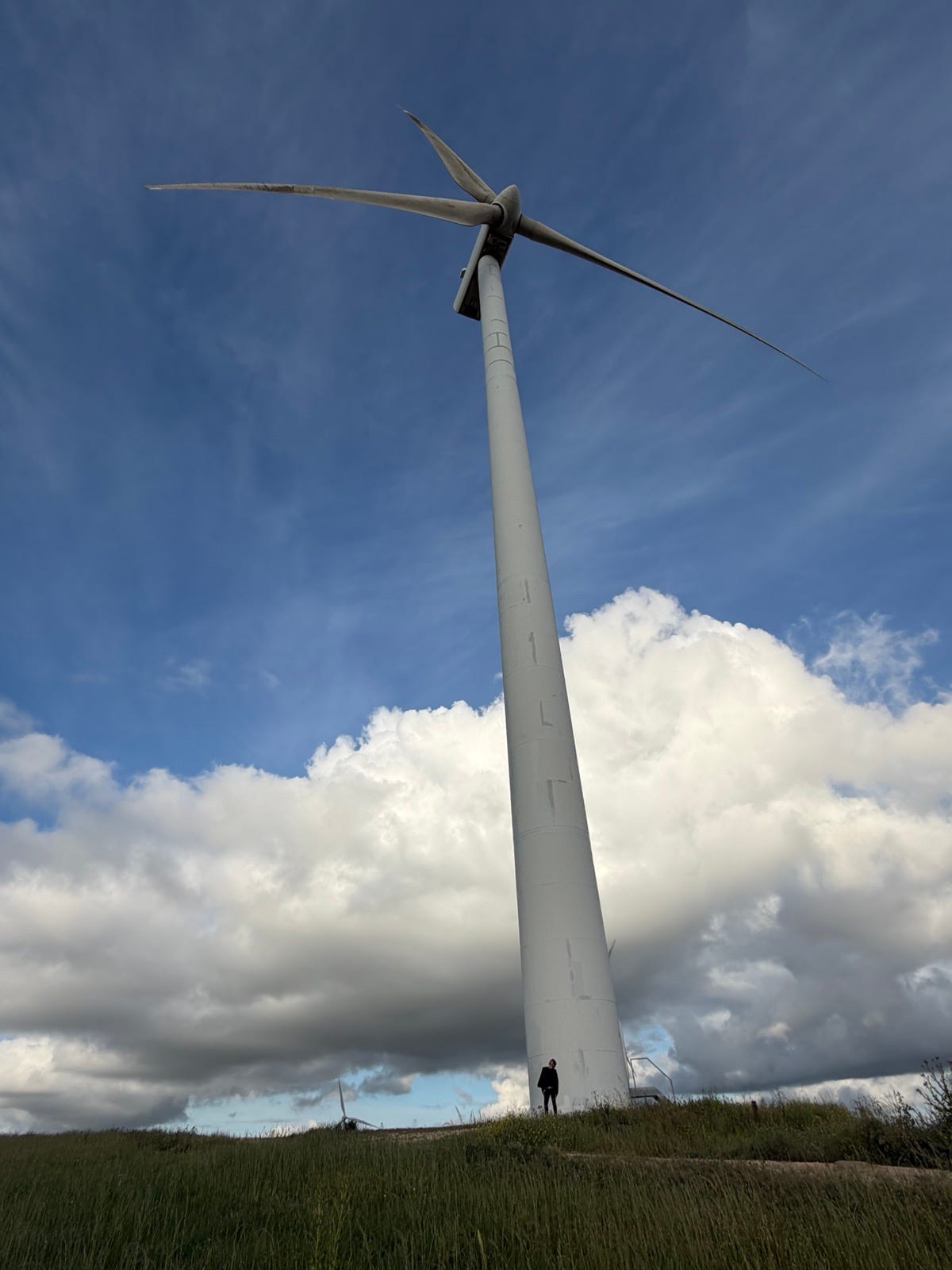 Jeremy at the Wind Turbine