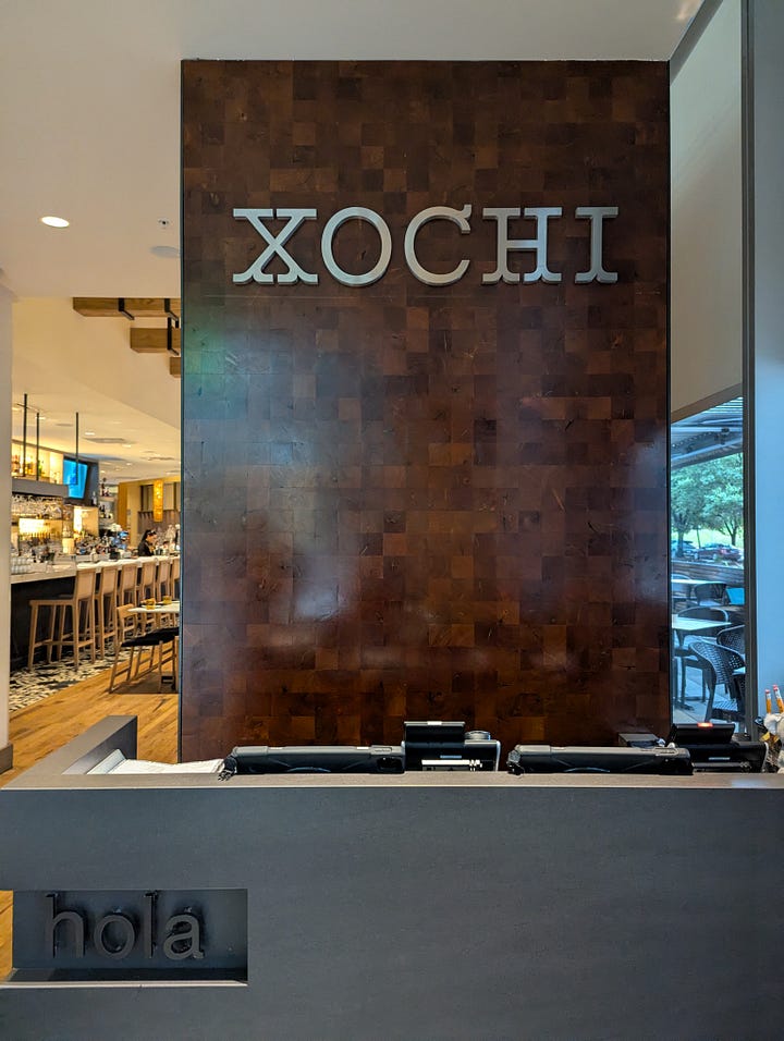 Mexican food at Xochi, downtown Houston, Texas