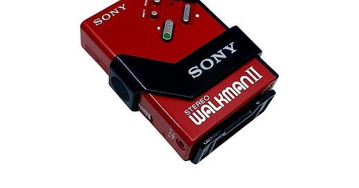 SONY WALKMAN II カセットプレーヤー レッド Sony Walkman II Red WM-2 Portable Cassette Player