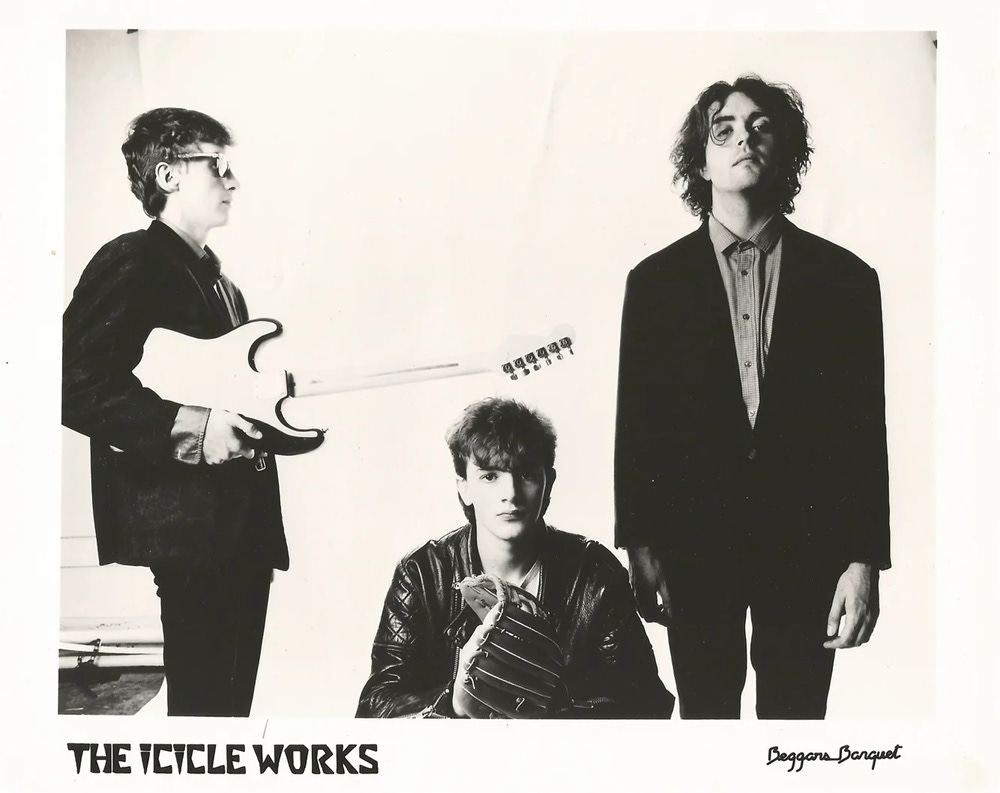 Black and white promo pic of the Icicle Works.