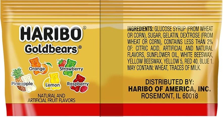 HARIBO Gold Bears, 22.8 Oz, Tub Of 54 Packs