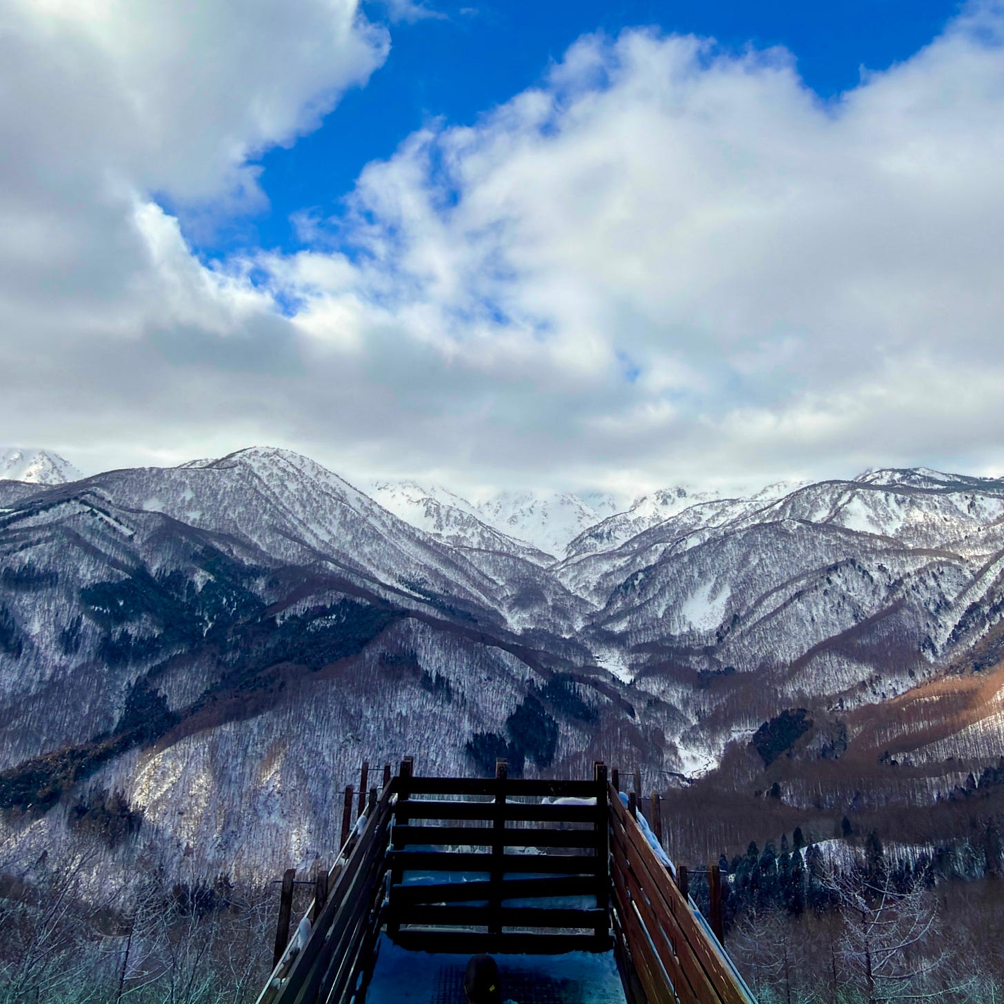 Iwatake Mountain Resort, view of mountains from the observation deck Iwatake Mountain Resort, view of mountains from the observation deck