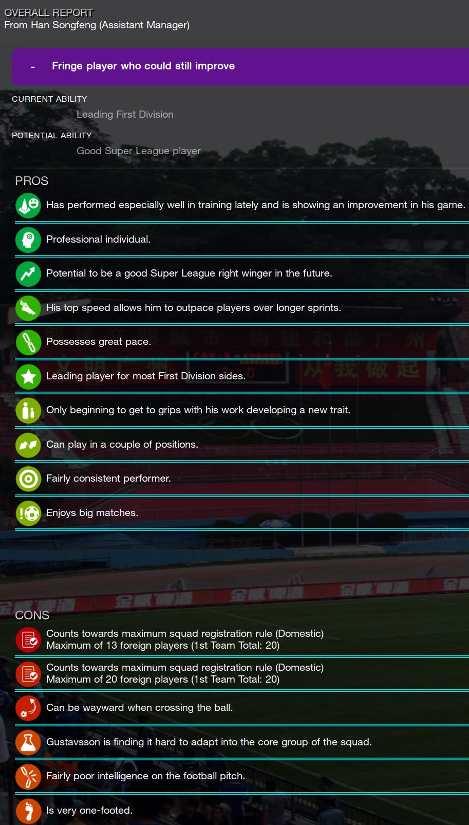 Football Manager 2023 Patrik Gustavsson