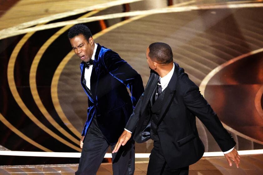 Oscars 2022: How Chris Rock reacted to Will Smith's slap - Los Angeles Times