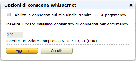 Disabilitazione Whispernet Disabilitazione Whispernet