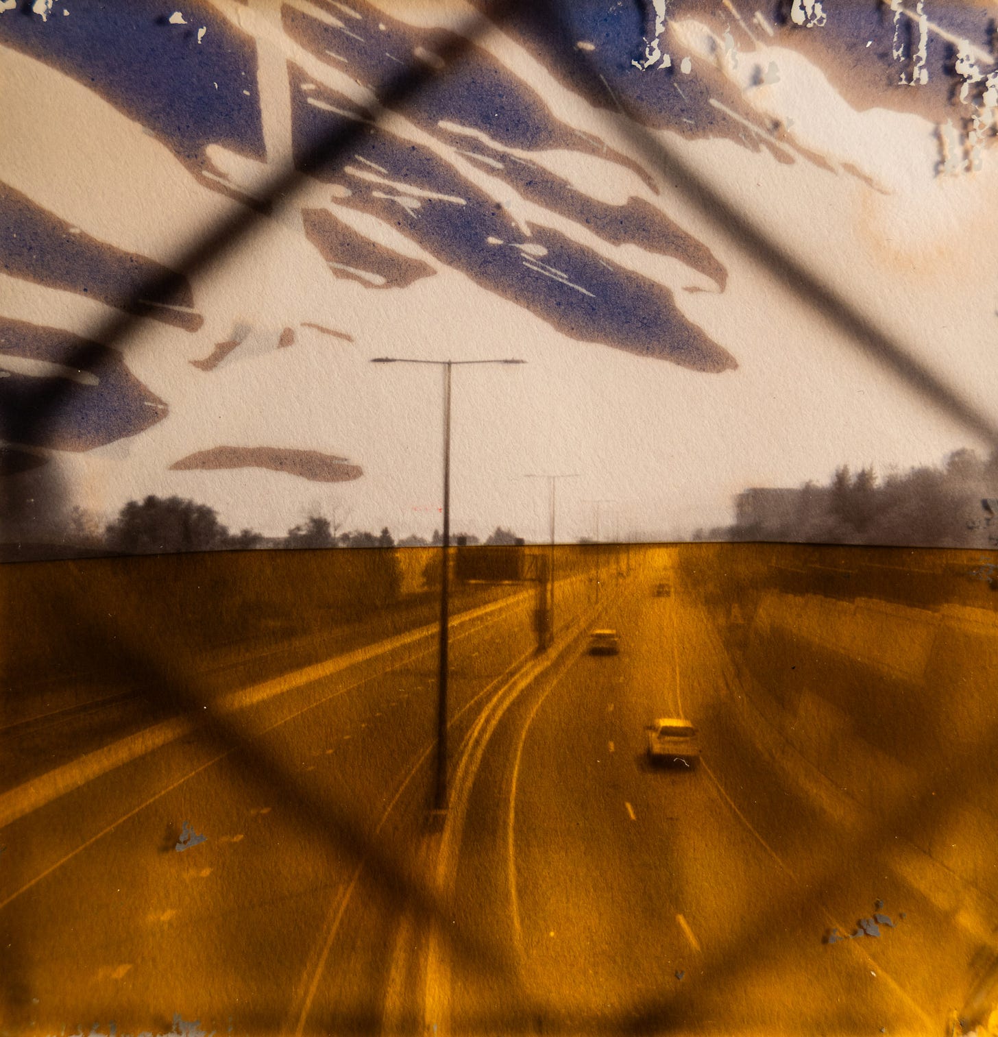 Freeway Polaroid Transparency 