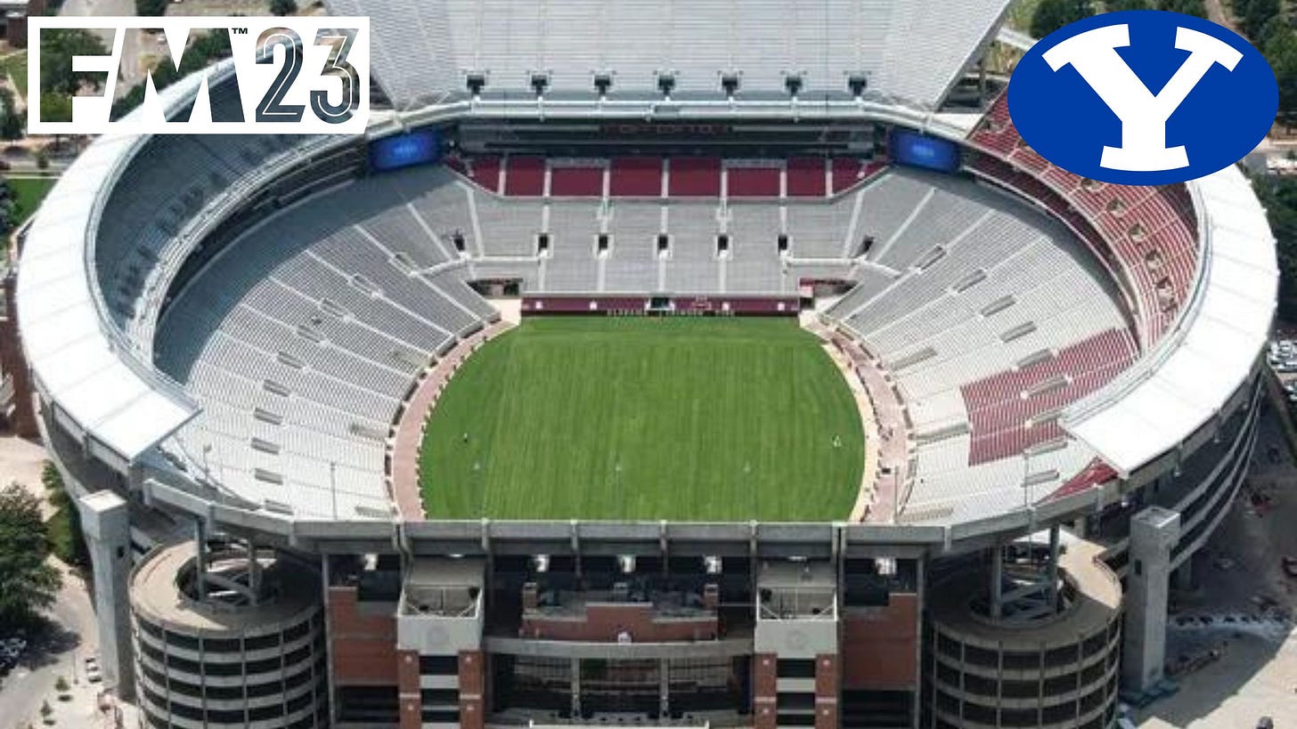 Football Manager 2023 BYU Back To School