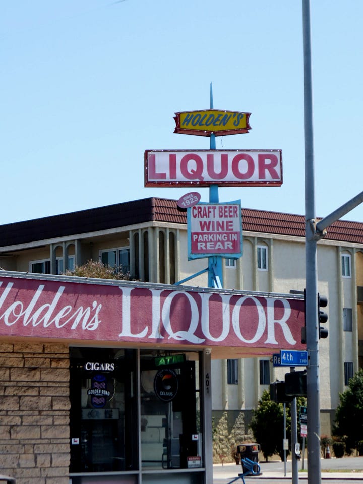 Various vacuum form signs around Long Beach