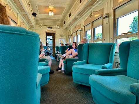 chairs, windows, menu, ticket