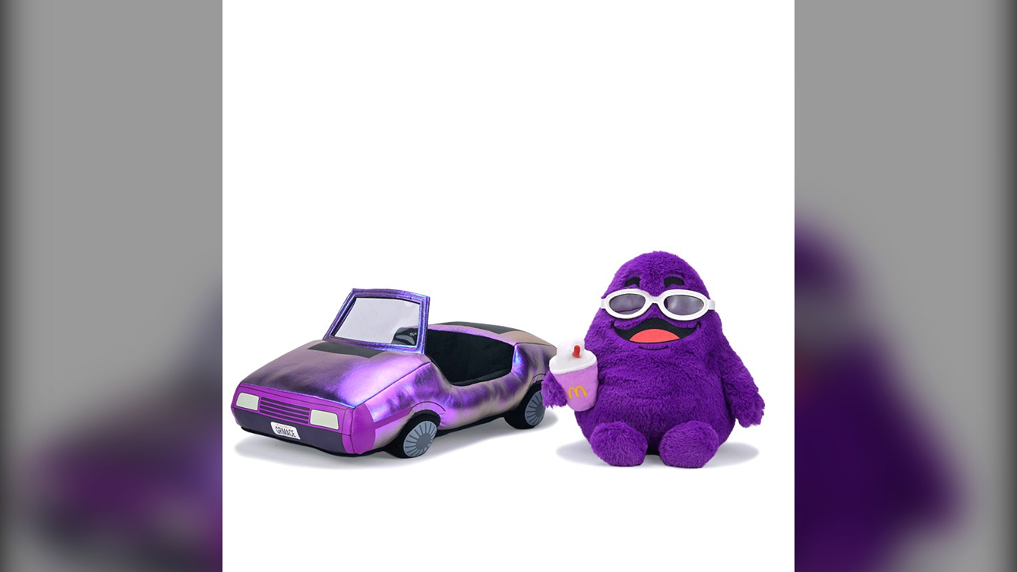 Kidrobot's McDonald's Grimace in Car Interactive Large Plush. Image: Kidrobot Kidrobot's McDonald's Grimace in Car Interactive Large Plush. Image: Kidrobot