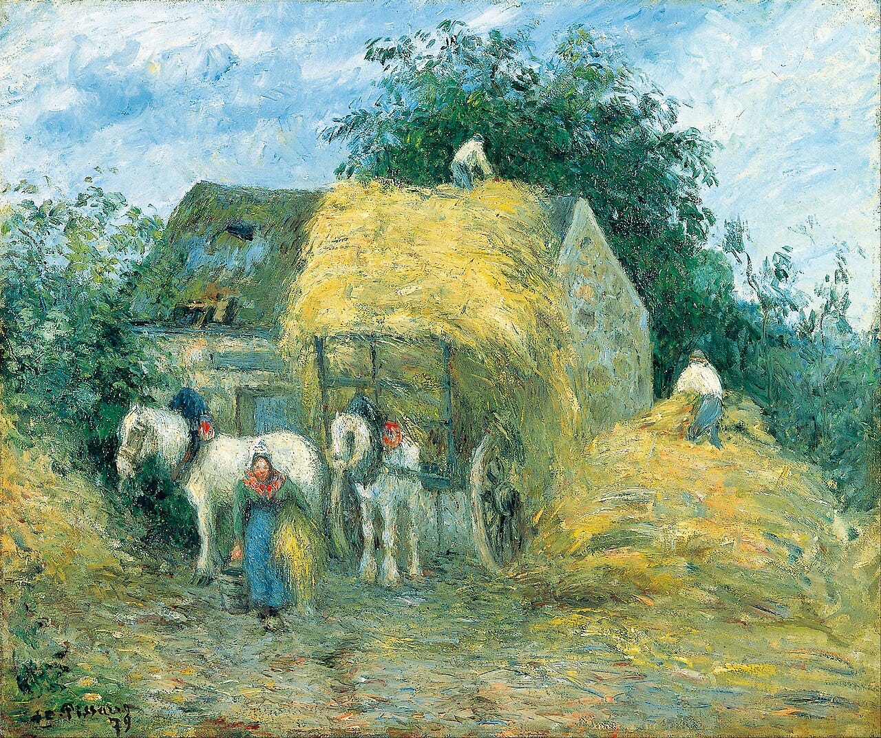 Pissarro The Hay Cart Montfoucault