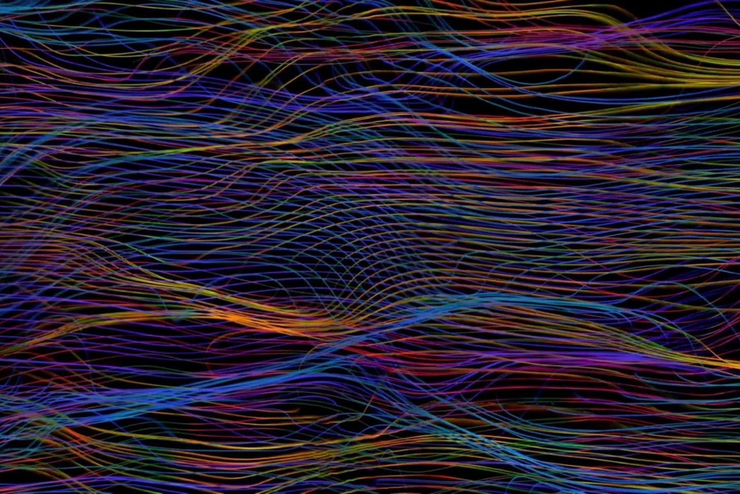 A still from Krista Kim’s Heart Space, the first biometric, collaborative AI generative art installation. It visualizes the heartbeats of four participants, using AI to read each person’s EKG and generate a unique algorithm—because every heartbeat is as distinct as a thumbprint. A still from Krista Kim’s Heart Space, the first biometric, collaborative AI generative art installation. It visualizes the heartbeats of four participants, using AI to read each person’s EKG and generate a unique algorithm—because every heartbeat is as distinct as a thumbprint.