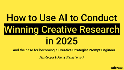 AI creative ad strategist a job that might fit me! I think