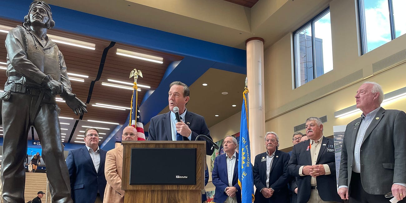 Gov. Rhoden flies $30M plan for Sioux Falls, Rapid City airport expansions