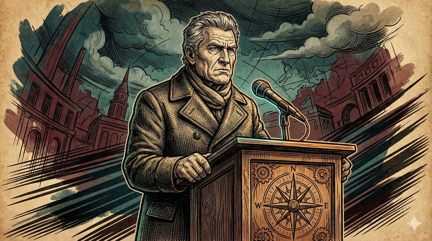 AI critical thinking — skeptic questioning confident LLM output, etching illustration AI critical thinking — skeptic questioning confident LLM output, etching illustration