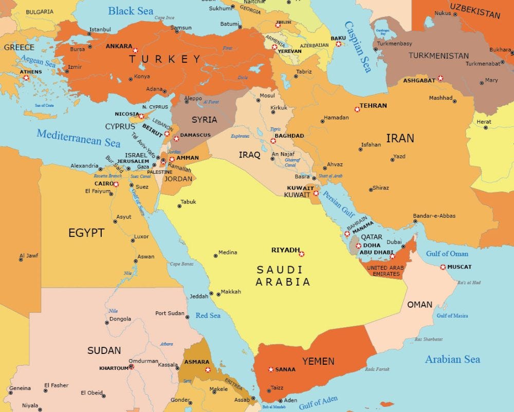 Middle East Map Middle East Map
