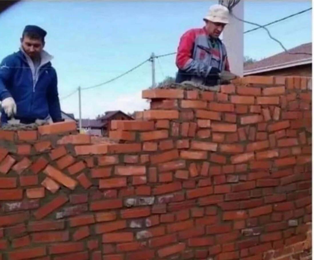 Looks aside what could go wrong with laying bricks like this? :  r/AusRenovation