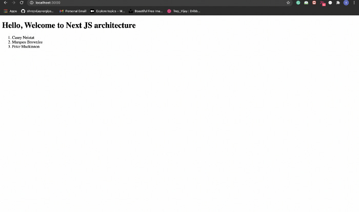 Fetching the users list and displaying it on the client-side.