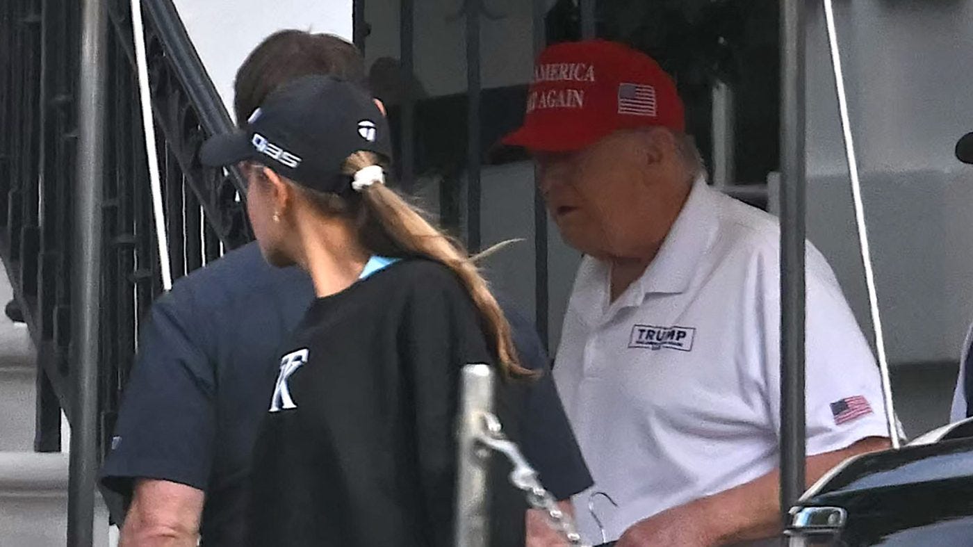 Donald Trump returns to the golf course amid whispers of health issues