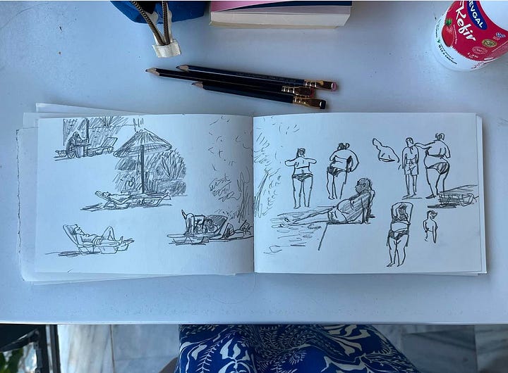 sketches of figures by Helen Stephens