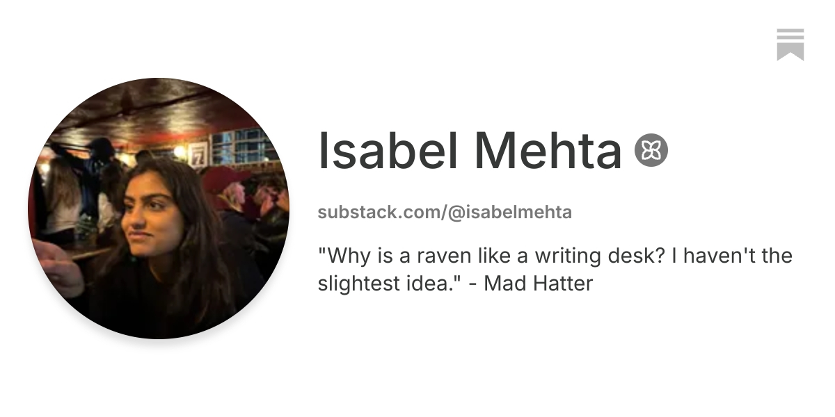 Isabel Mehta | Substack