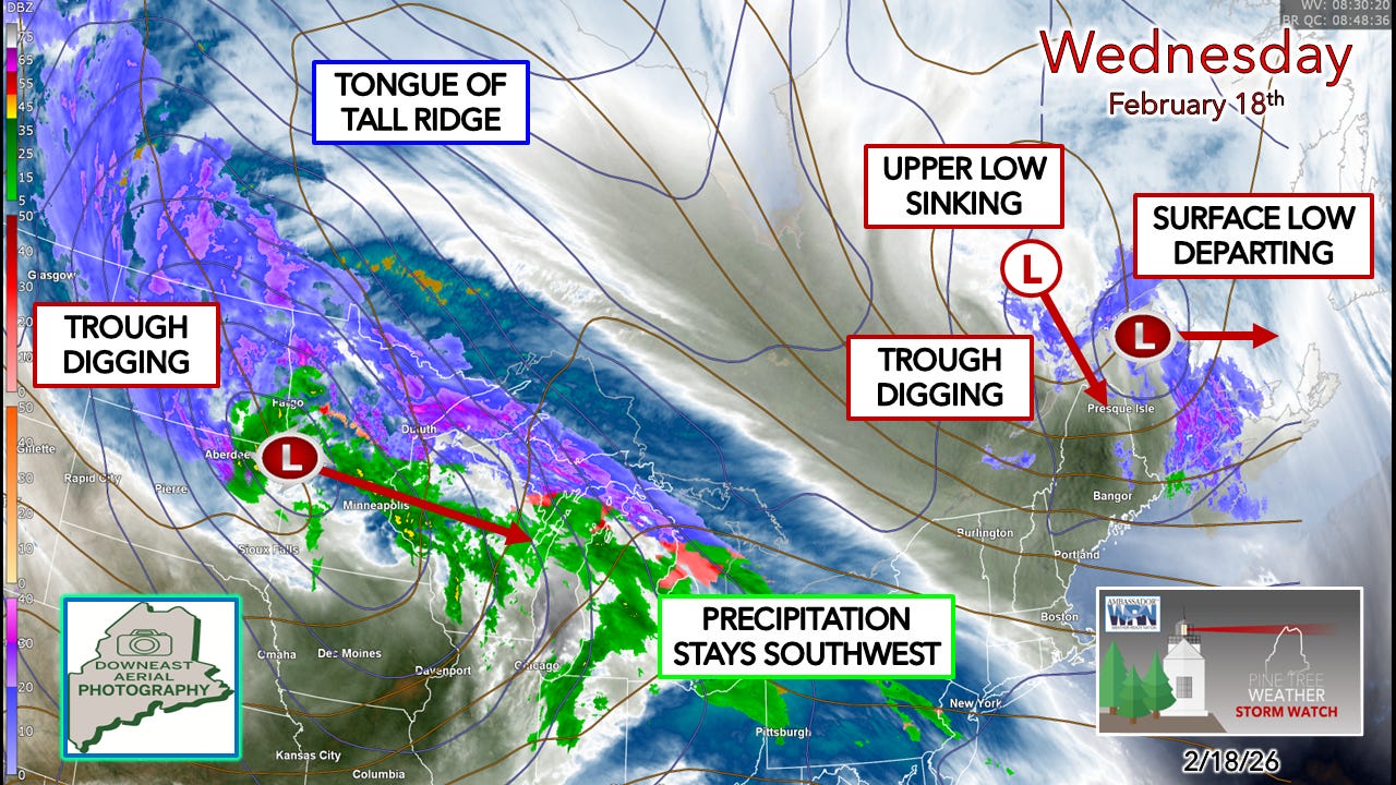Snow misses low and away Wednesday - Pine Tree Weather