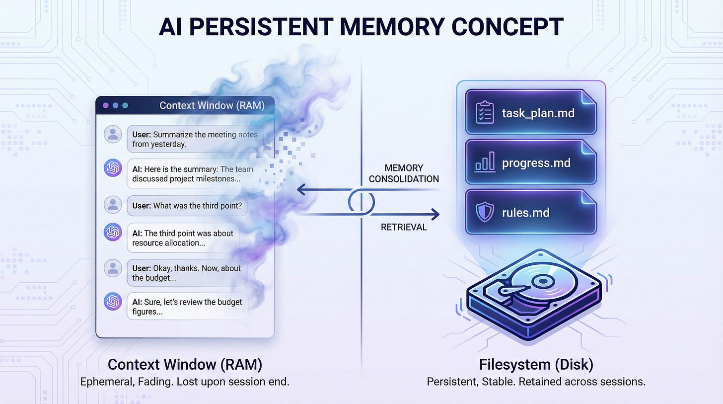 AI Persistent Memory Concept AI Persistent Memory Concept