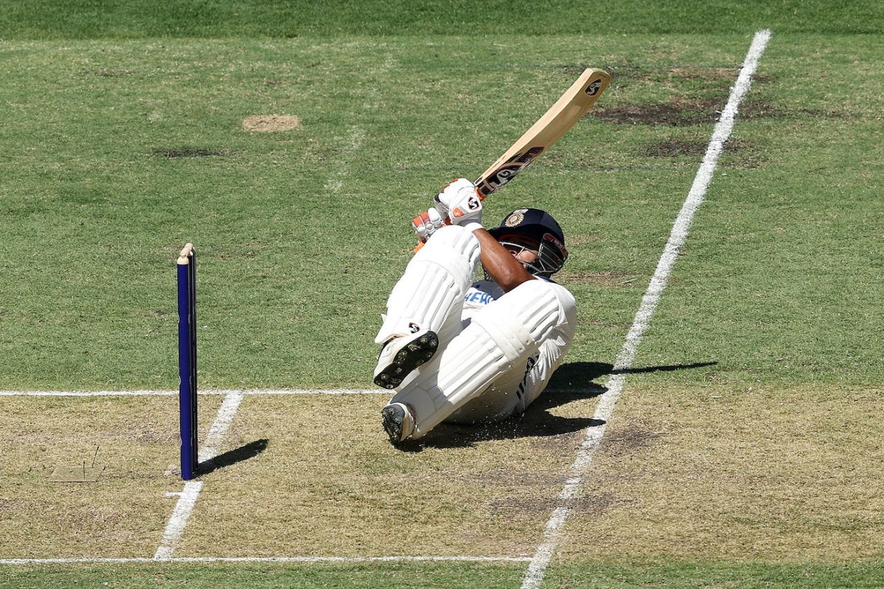 Rishabh Pant combined child's play with mastery in a moment of scooping brilliance, Australia vs India, 1st Test, Perth, 1st day, November 22, 2024