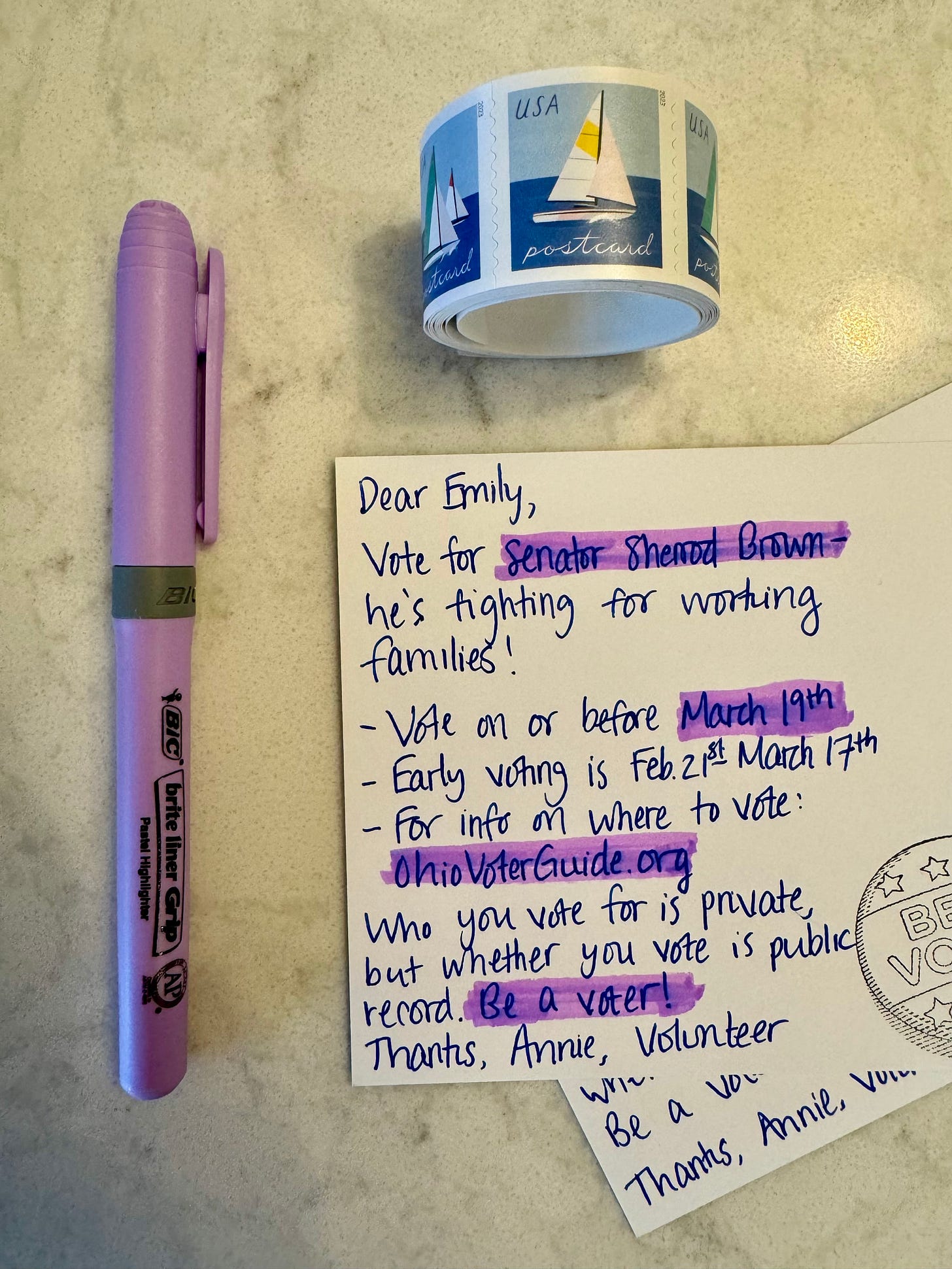 Postcards to Ohio voters