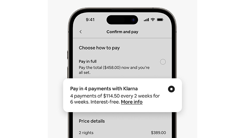 Klarna <> Airbnb partnership