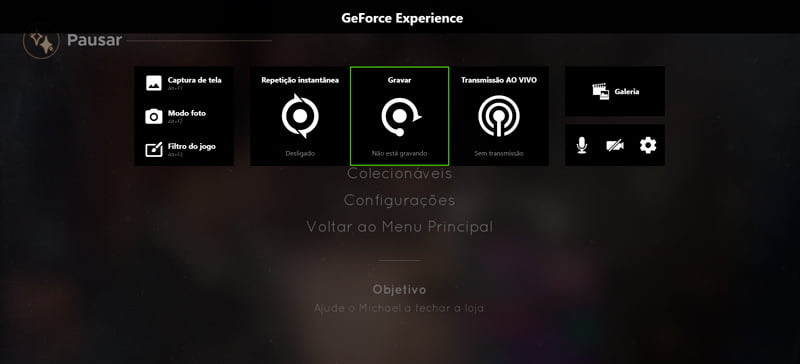 Overlay do GeForce Experience no jogo Tell me Why