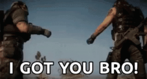 I Got You Bro Fist Bump Soldiers Game GIF