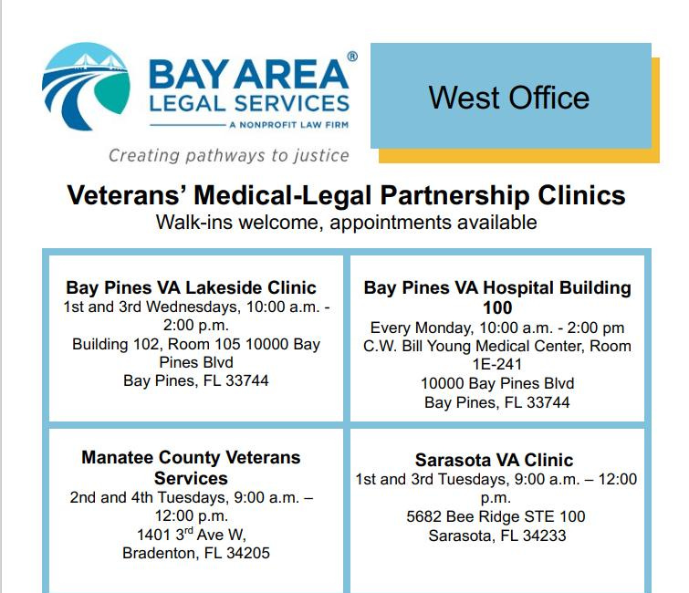 Free Legal Help for Veterans Now Available Twice Monthly in Manatee County