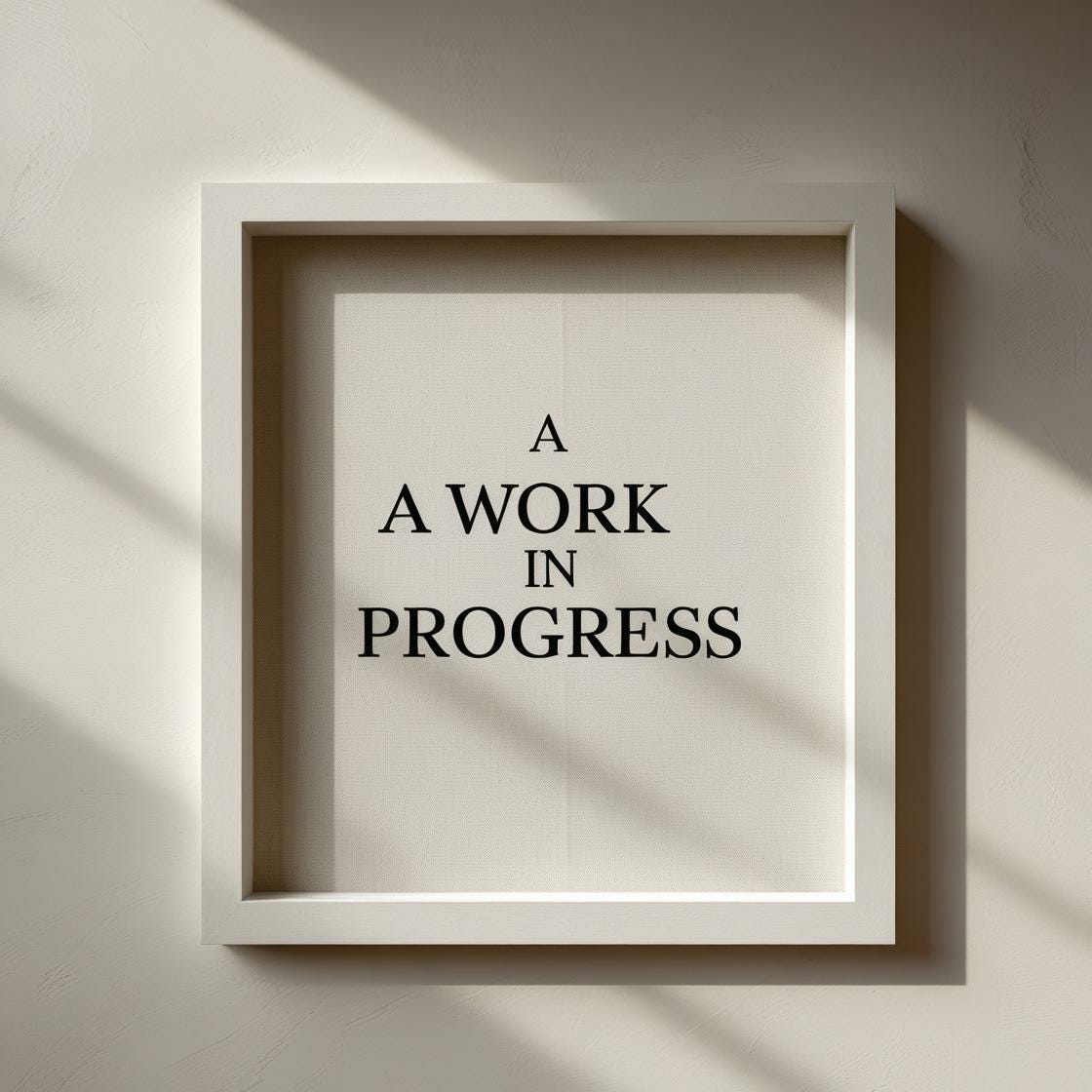 a work in progress