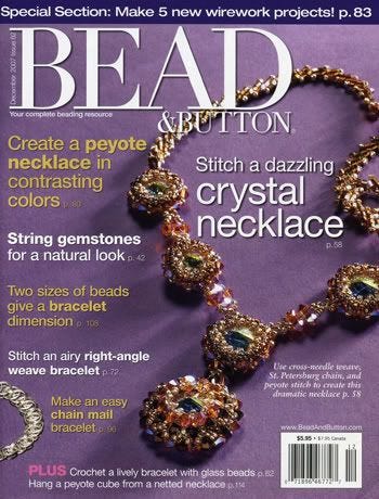 Bead & Button Magazine Cover December 2007. Diana Lynn Grygo. The Lone Beader. Bead & Button Magazine Cover December 2007. Diana Lynn Grygo. The Lone Beader.