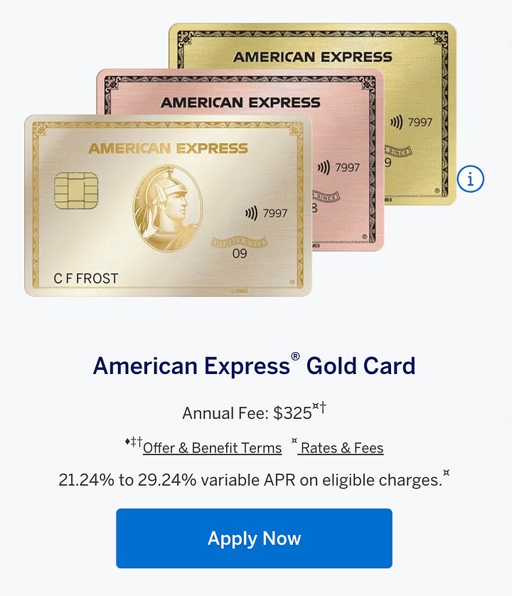 Amex Gold Refresh