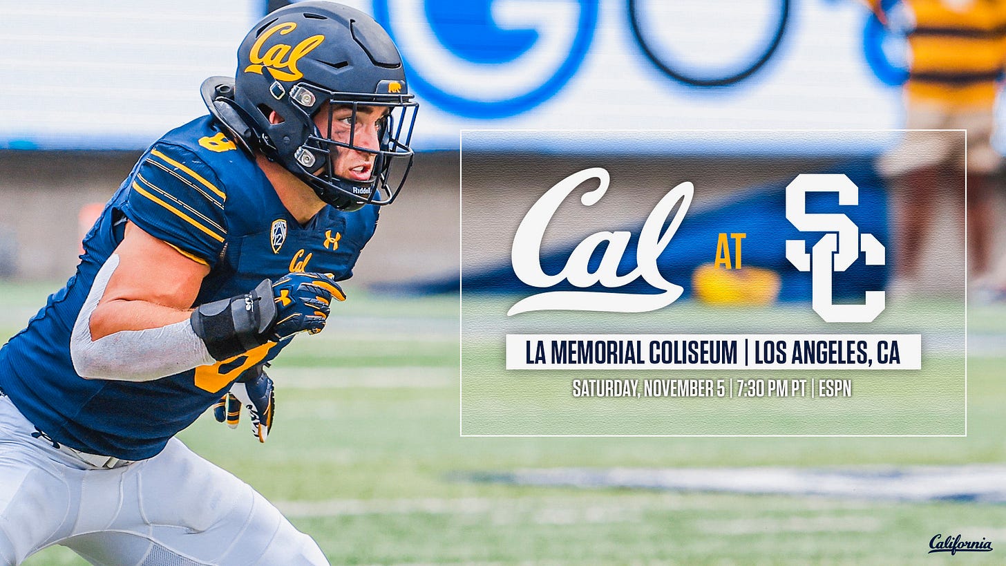 November 5 Cal-USC Game To Kick Off At 7:30 PM