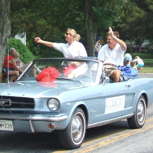 Senator Rich Colburn waves to the crowd at the July 4th parade in Allen. Senator Rich Colburn waves to the crowd at the July 4th parade in Allen.